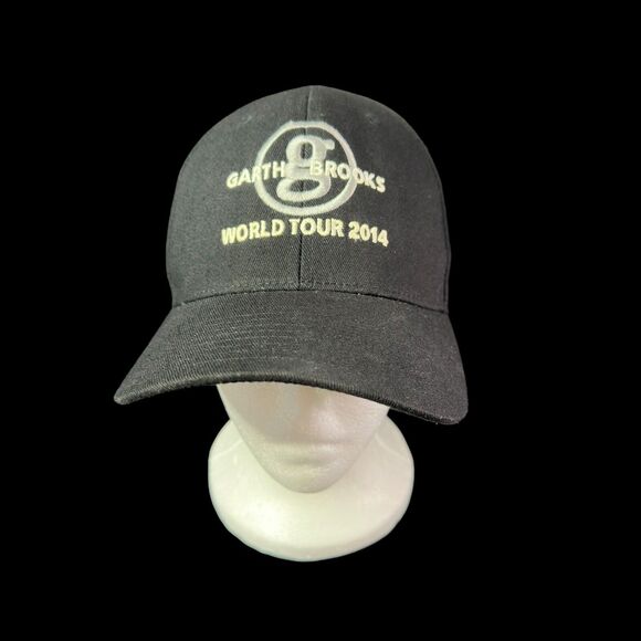 Garth Brooks World Tour Adjustable Black Hat Cap 2014 - Picture 1 of 12